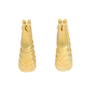 Creolen Gold 585 Damen Second Hand wie neu 25326355 getragen