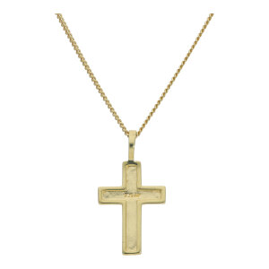 Kreuz Anhänger Silber 925 Gold plattiert...