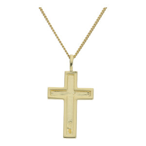 Kreuz Anhänger Silber 925 Gold plattiert...