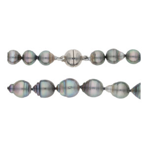 Tahiti Perle Kette 8,0 -10,6 mm Magnert Veschluss Second...