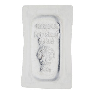Silberbarren 999.9 Feinsilber 250g SB-GG-250G-AGH-EGS...