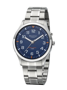 Regent Uhr Herren F-1610 Edelstahl, Blau