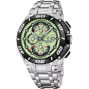 Festina Herrenuhr Chrono Bike F20754/3 Edelstahl, Grün