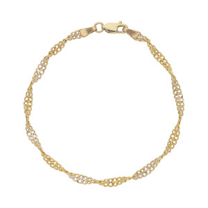 Armband Damen Gold 375 teilrhodiniert, bereits getragen,...
