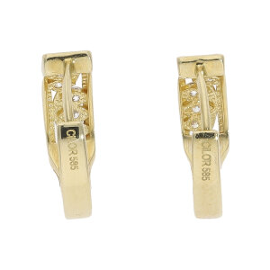 Creolen Damen Gold 585 Zirkonia bereits getragen wie neu...