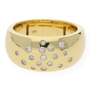 JuwelmaLux Ring 585/000 (14 Karat) Gold mit Brillanten JL13-07-0054