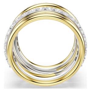 Swarovski Ring Set Hyperbola Cocktailring 5740413 Rundschliff, Weiß, Metallmix, Größe 52