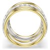 Swarovski Ring Set Hyperbola Cocktailring 5740413 Rundschliff, Weiß, Metallmix, Größe 52