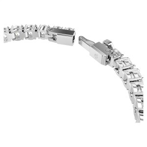 Swarovski Armband Matrix Tennis 5724480 Rundschliff, Weiß, Rhodiniert, Größe M