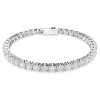 Swarovski Armband Matrix Tennis 5724480 Rundschliff, Weiß, Rhodiniert, Größe M