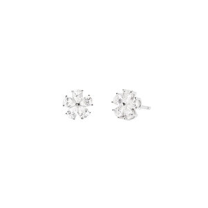 Mabina Blumen Ohrstecker Silber 925 Zirkonia 563940