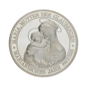 Silbermünze 49,5 Gramm Feinsilber 999 Maria, Mutter...
