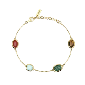 Mabina Armband Silber 925 Goldplattiert 534173 Farbsteine