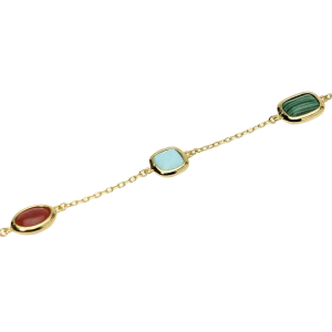Mabina Armband Silber 925 Goldplattiert 534173 Farbsteine
