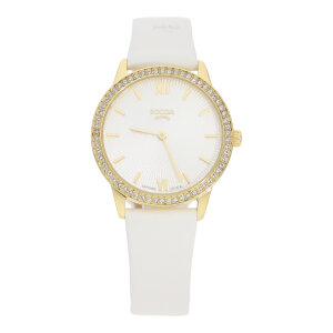 Boccia Uhr Damen 3382-02 Titan, Gold plattiert, Leder,...