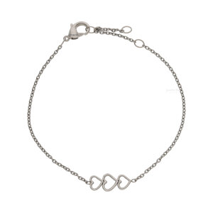 Boccia Armband Damen 03077-01 Titan, Herz