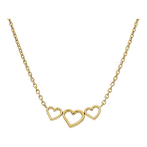 Boccia Collier 08107-02 Titan, Gold plattiert, Herz