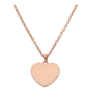 Collier Silber 925 Roségold plattiert Herz...