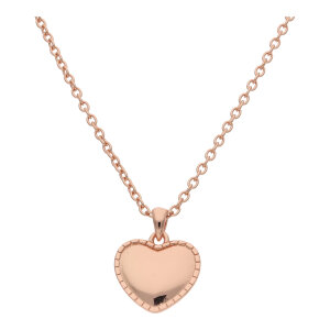 Herz Collier Silber 925 Roségold plattiert...