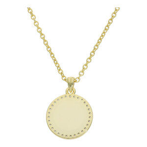 Collier Silber 925 Gold plattiert Zirkonia Rund...