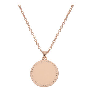 Collier Silber 925 Roségold plattiert Zirkonia...