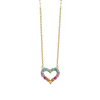Mabina Collier 925 Goldplattiert 553682 Herz, Bunt