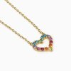 Mabina Collier 925 Goldplattiert 553682 Herz, Bunt