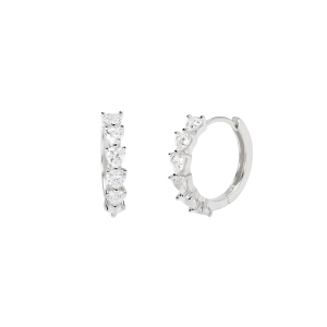 Mabina Herzförmige Creolen Silber 925 Zirkonia 563965