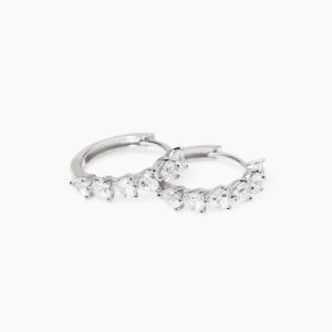 Mabina Herzförmige Creolen Silber 925 Zirkonia 563965