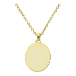 Collier Silber 925 Gold plattiert Oval JL53-05-0045...