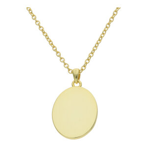 Collier Silber 925 Gold plattiert Oval JL53-05-0045...