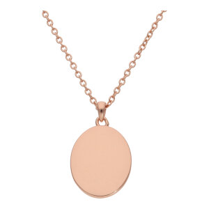 Collier Silber 925 Roségold plattiert Oval...