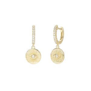 Mabina Creolen Silber 925 Goldplattiert mit...