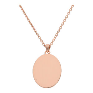 Collier Silber 925 Oval Roségold plattiert...
