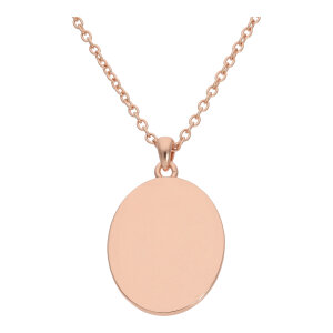 Collier Silber 925 Oval Roségold plattiert...
