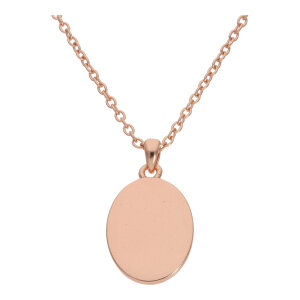 Collier Silber 925 Roségold plattiert Oval...