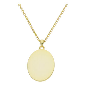 Collier Oval Silber 925 Gold plattiert JL53-05-0050...