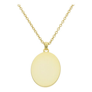 Collier Oval Silber 925 Gold plattiert JL53-05-0050...