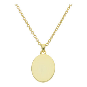 Collier Silber 925 Gold plattiert Oval JL53-05-0051...