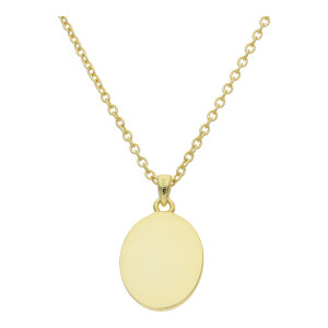Collier Silber 925 Gold plattiert Oval JL53-05-0051...