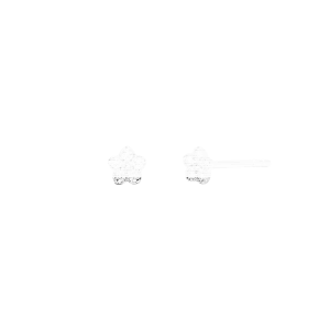 Mabina Blütenohrstecker Silber 925 Labor Diamant...