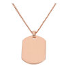 Collier Gravurplatte Dogtag Silber 925 Roségold plattiert JL53-05-0058 JuwelmaLux