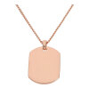 Collier Gravurplatte Dogtag Silber 925 Roségold plattiert JL53-05-0058 JuwelmaLux