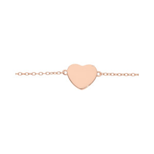 Armband Silber 925 Roségold plattiert Herz...
