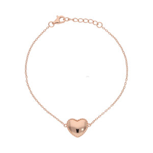 Herz Armband Silber 925 Roségold plattiert...