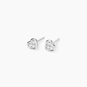 Mabina Ohrstecker Herz Silber 925 Labor Diamant 563990 My...