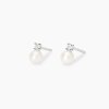 Mabina Ohrstecker Silber 925 Süßwasser Zuchtperlen & Labor Diamanten 563954 My Diamonds