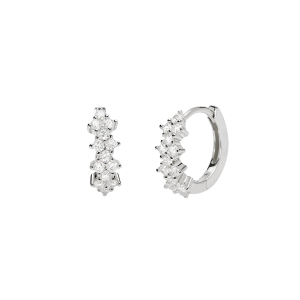 Mabina Creolen Silber 925 mit Zirkonia, rhodiniert 563971