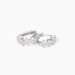 Mabina Creolen Silber 925 mit Zirkonia, rhodiniert 563971