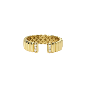 Mabina Damen Ring 925 Silber Zirkonia 523512 Gelbgold...